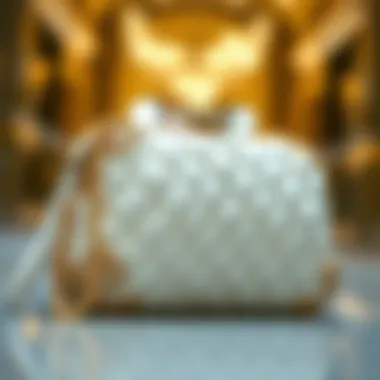 Magnificent The Allure of the White and Gold Clutch Purse