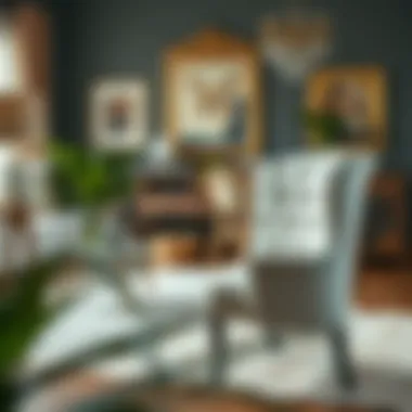 Elegant tufted chair in a stylish living room setting