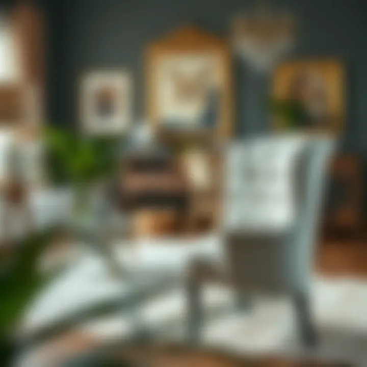 Elegant tufted chair in a stylish living room setting