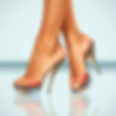 Applying Adhesive Heel Pads in Footwear Illustration of applying heel pads in footwear