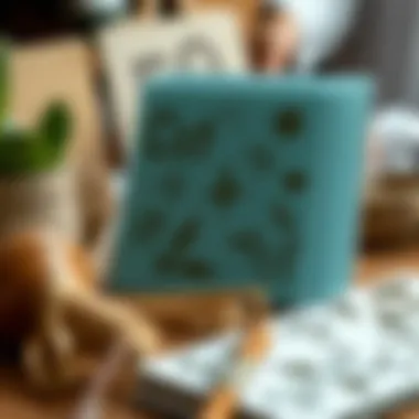 Sustainable Crafting with Eco-Friendly Stencils Eco-friendly adhesive mesh stencils displayed alongside sustainable crafting materials.