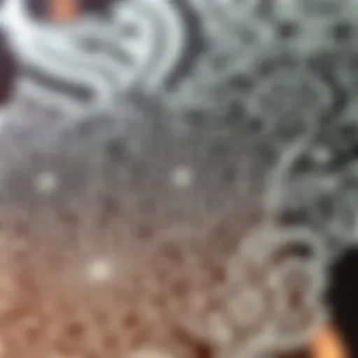 A beautifully crafted adhesive mesh stencil showcasing intricate patterns.