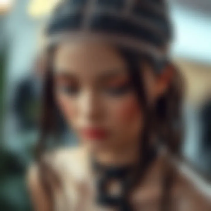 Intricate Lace Construction of Affordable Wigs Close-up view of lace front wig construction showing intricate lace work