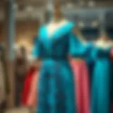 The Elegance of Aqua Blue in Fashion Elegant aqua blue dress displayed on a mannequin