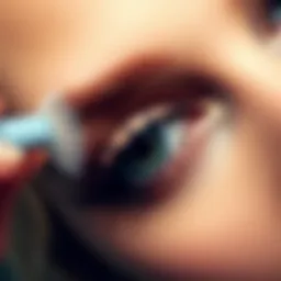 Elegant eye makeup showcasing outer corner eyelashes