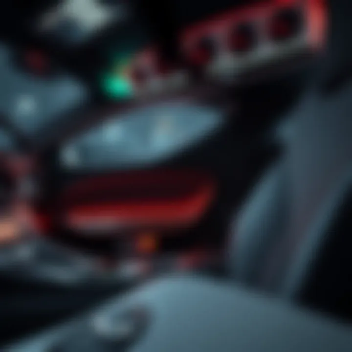 Automotive interior featuring 5D carbon fiber vinyl accents highlighting its aesthetic appeal.