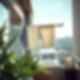 Aesthetically Pleasing Balcony Clothes Dryer Elegant balcony clothes dryer enhancing outdoor aesthetics