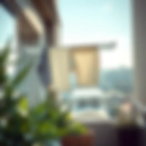 Aesthetically Pleasing Balcony Clothes Dryer Elegant balcony clothes dryer enhancing outdoor aesthetics