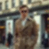 Timeless Elegance of the Belted Trench Coat Classic belted trench coat in a stylish urban setting