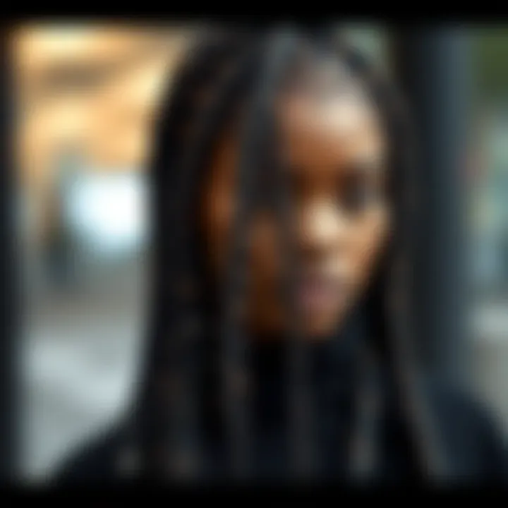 Exquisite braided wig showcasing intricate patterns and textures.