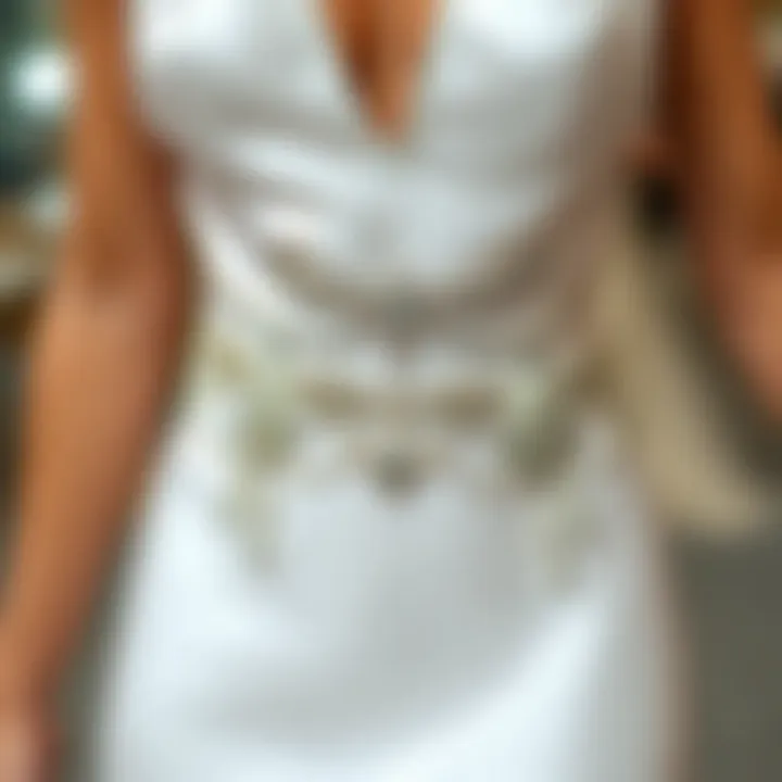 Contemporary Style: The Fusion of Satin and Modern Embellishments Modern bridal garter belt design with satin and embellishments