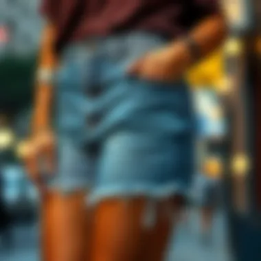 Creative Styling Options for Buckle Jean Shorts Styling options featuring buckle jean shorts