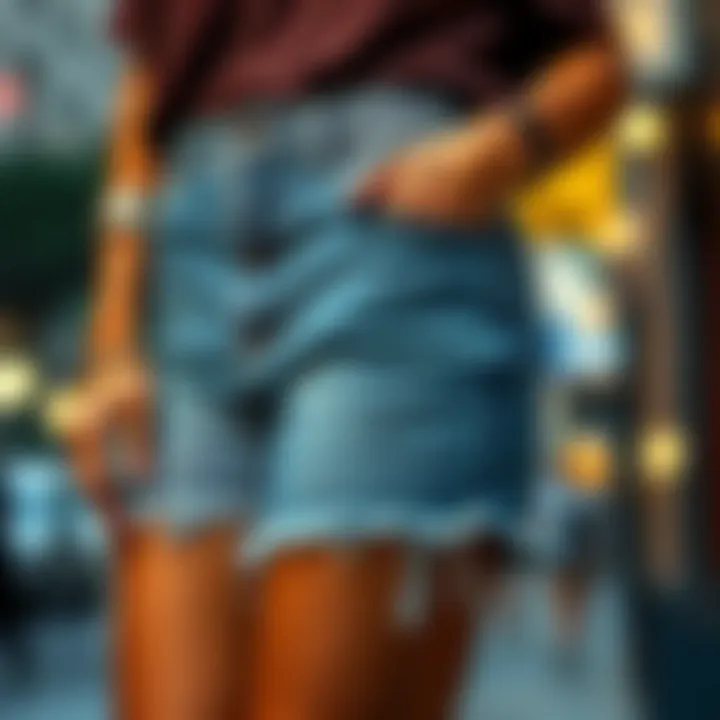 Creative Styling Options for Buckle Jean Shorts Styling options featuring buckle jean shorts