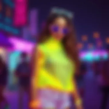 Creative Expression in Glow Party Attire Creative individual expression in glow party outfits