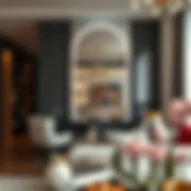 Chic Living Space with Amiro LED Mirror Reflection Amiro LED mirror reflecting stylish home decor and ambiance in a chic living space