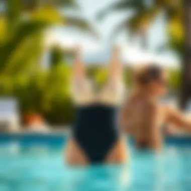 Tankini Design Options Elegant tankini swimsuit showcasing design variations.