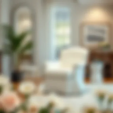 Elegant White Chair Slipcover in Modern Living Room Elegant white chair slipcover in a modern living room setting