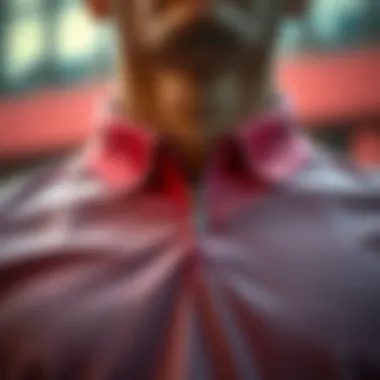 Unique Design Elements of the Zipper Collar Polo Shirt Close-up of a zipper collar polo shirt showcasing its unique design elements