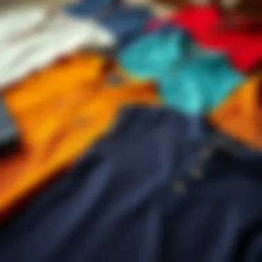 Exploring Fabric Options for Zipper Collar Polo Shirts Different fabric options for zipper collar polo shirts displayed on a flat lay