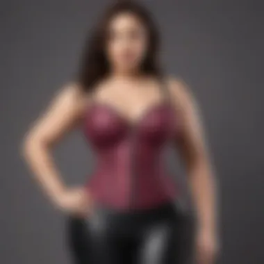 A stylish ensemble featuring a plus size waist trainer with zipper integrated into a casual outfit