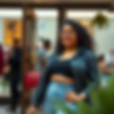 A stylish individual expressing confidence through unique outfit choices