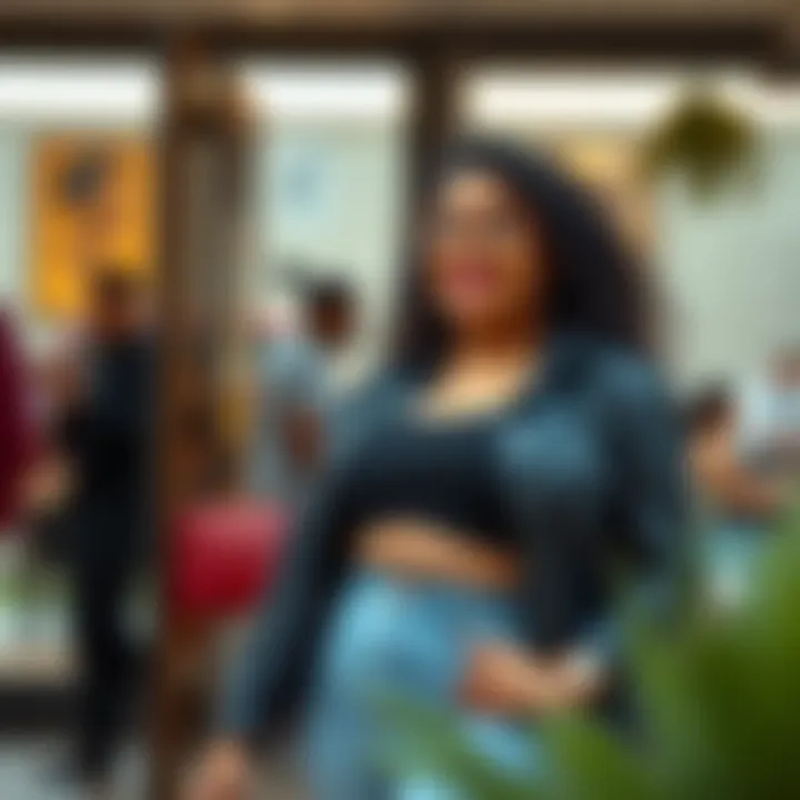 A stylish individual expressing confidence through unique outfit choices