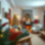 Thoughtfully arranged Christmas decorations showcasing a cozy living room