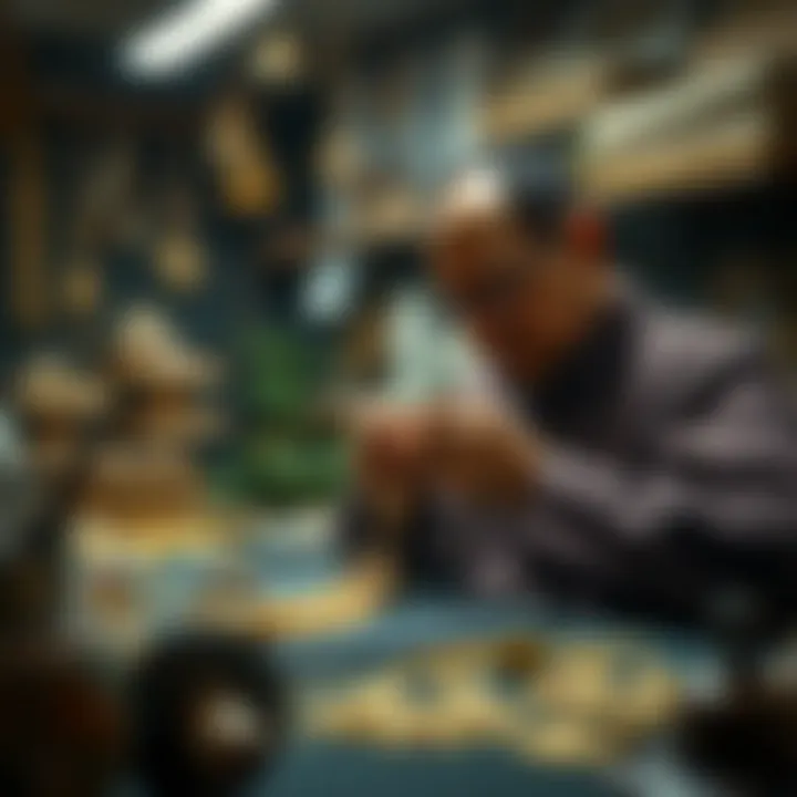 Artisan at work creating Goldenthread jewelry