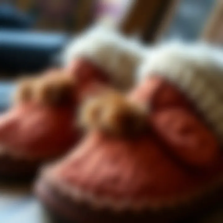 Craftsmanship in Focus: Materials and Care of Crazy Slippers Close-up of materials used in making eccentric slippers, emphasizing texture and quality