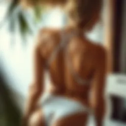 Elegant design showcasing the criss cross back feature