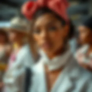 Cultural Views on Fashion An artistic depiction of cultural perceptions shaped by fashion misinterpretations