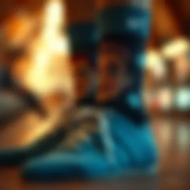 Artistic representation of customization options for socks