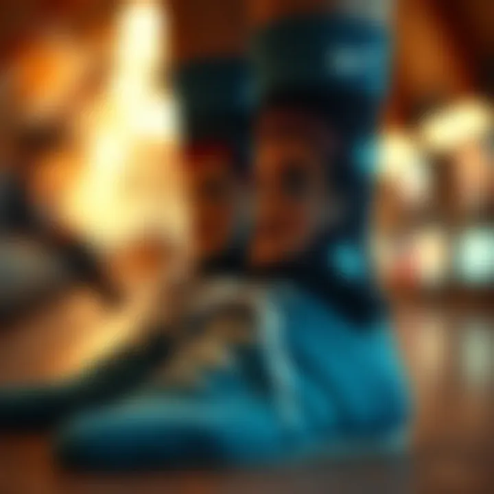 Artistic representation of customization options for socks