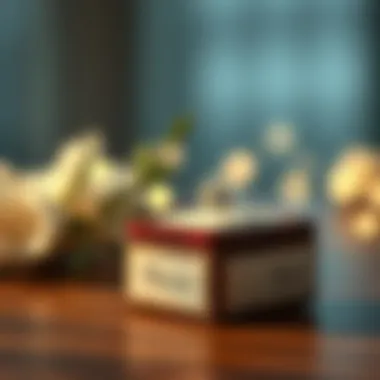 Personalized Wedding Ring Box with Engravings A personalized wedding ring box featuring engraved initials.