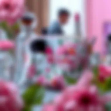 Floral Elegance in Makeup Storage Stylish makeup pouch with floral design