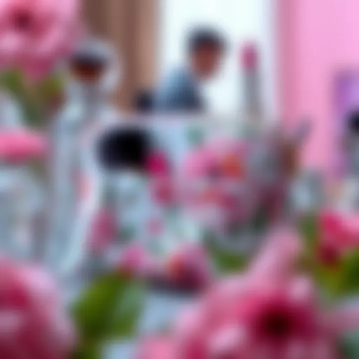 Floral Elegance in Makeup Storage Stylish makeup pouch with floral design