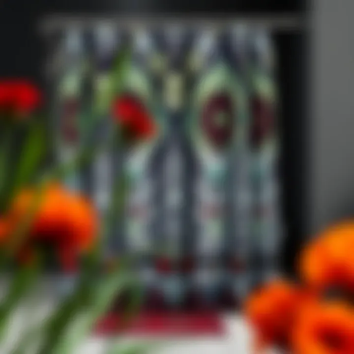 Intricate Patterns of Cultural Heritage Elegant Day of the Dead shower curtain showcasing intricate patterns