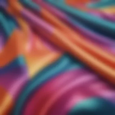 Colorful polyester fabric typical of disco attire, highlighting the era's textile innovation