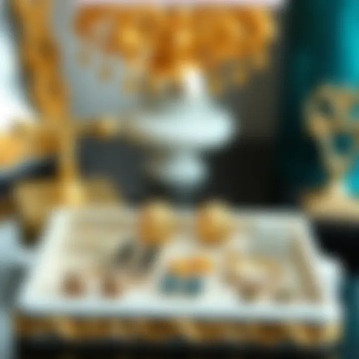 Elegant earring tray showcasing various styles of earrings