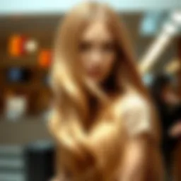 Luxurious cascading hair extensions showcasing length and volume