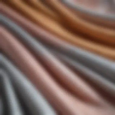 Close-up of various fabric textures ideal for plus size blouses.