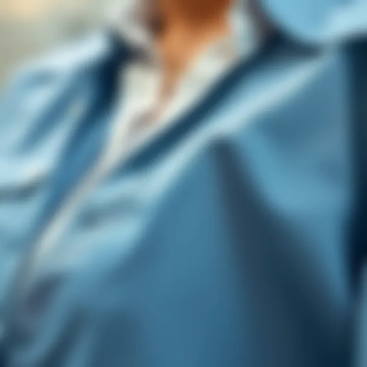 Close-up of fabric textures for plus size shirts