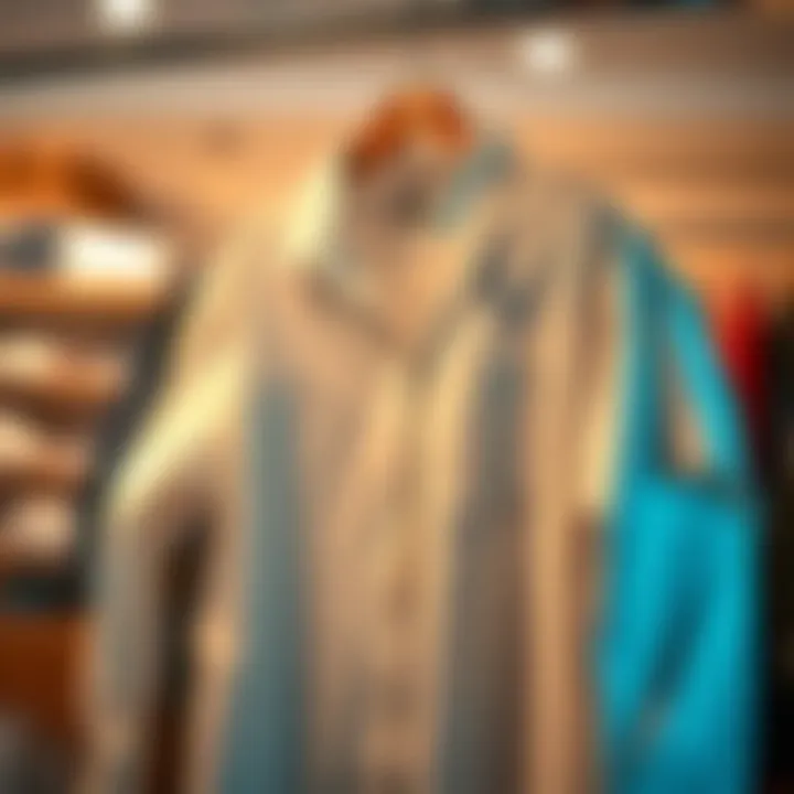 Stylish plus size shirt on a hanger