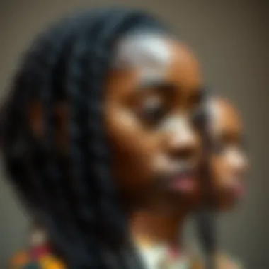 Intricate Afro Twist Styles Close-up of intricately styled afro twist braids