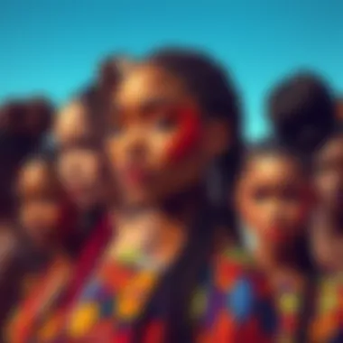 Diverse Variations of Afro Twist Braids A vibrant display of different afro twist braid variations