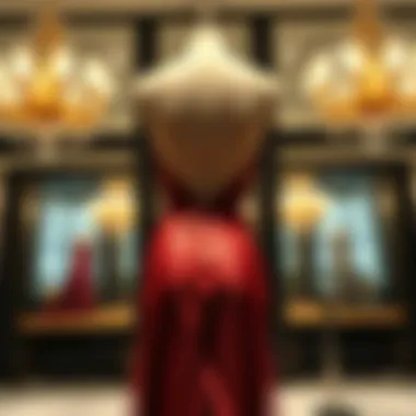 Elegant Presentation of Backless Deep V Dress Elegant presentation of a backless deep V dress on a mannequin