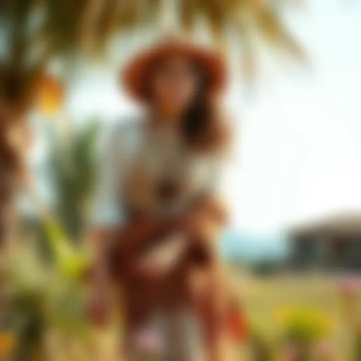 Layered Outfit Emphasizing Bohemian Style A layered outfit showcasing key elements of bohemian style