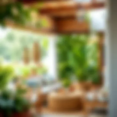 Chic Bohemian Farmhouse Outdoor Space A chic bohemian farmhouse outdoor space with lush greenery and comfortable seating