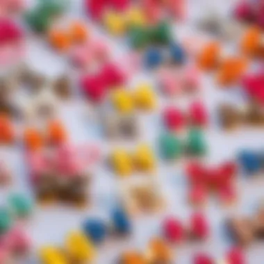 Colorful Collection of Bow Nail Charms A collection of colorful bow nail charms in various styles