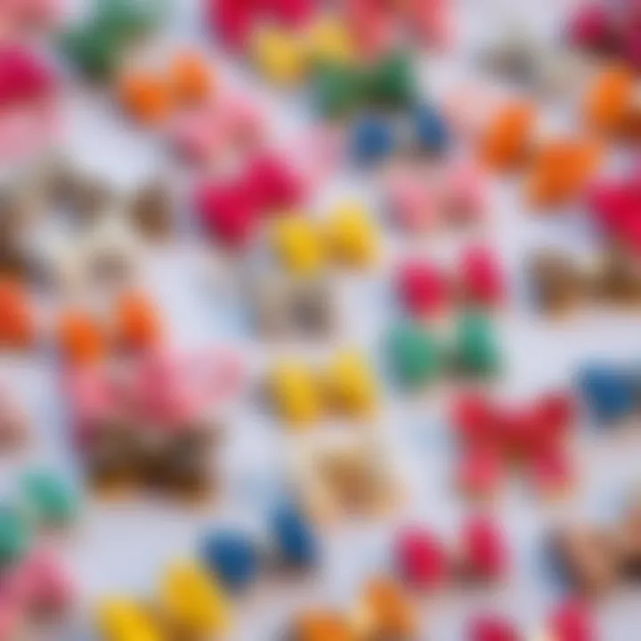 Colorful Collection of Bow Nail Charms A collection of colorful bow nail charms in various styles